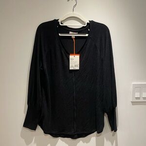 Knox Rose Black Long Sleeve Top, NWT